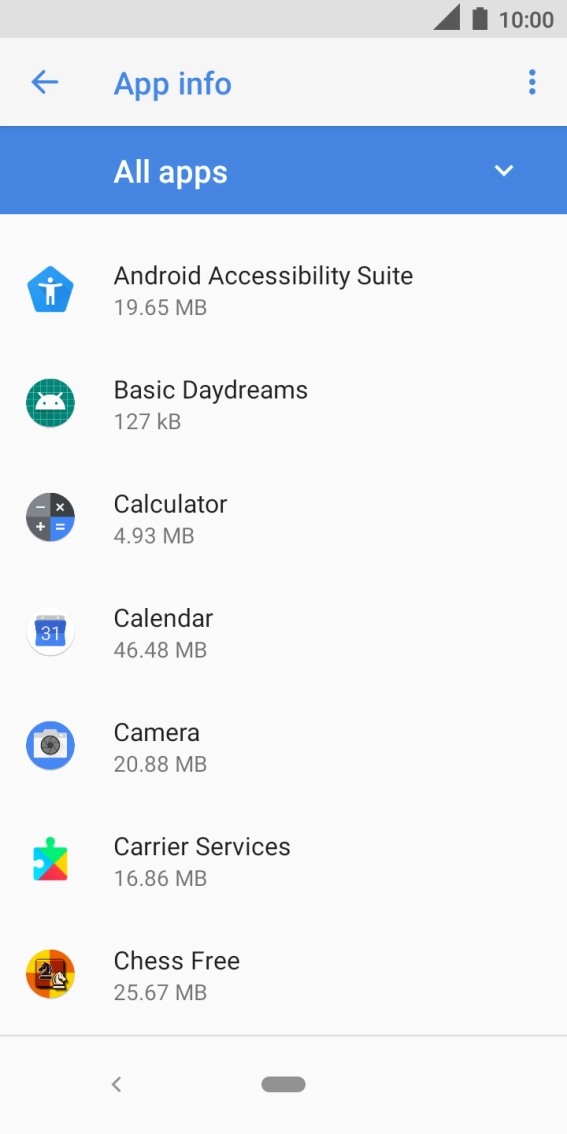 Press the required app.