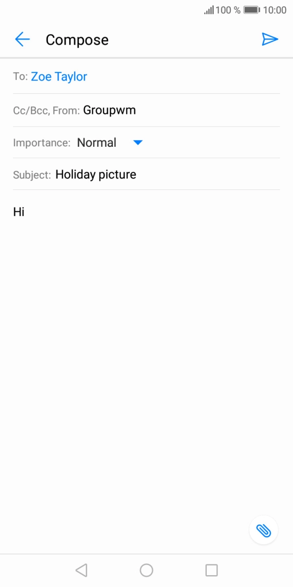 Press the attachment icon.