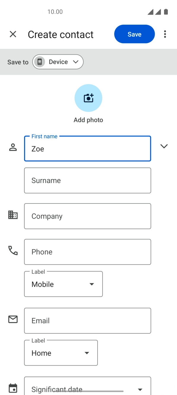 Press Surname and key in the required last name.