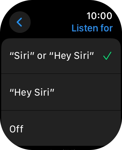Press the required setting to turn the function on or off.