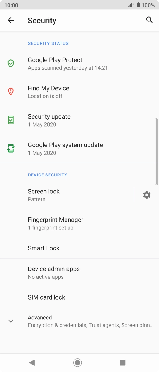 Press Screen lock and key in the current phone lock code. Press Screen lock and key in the current phone lock code.