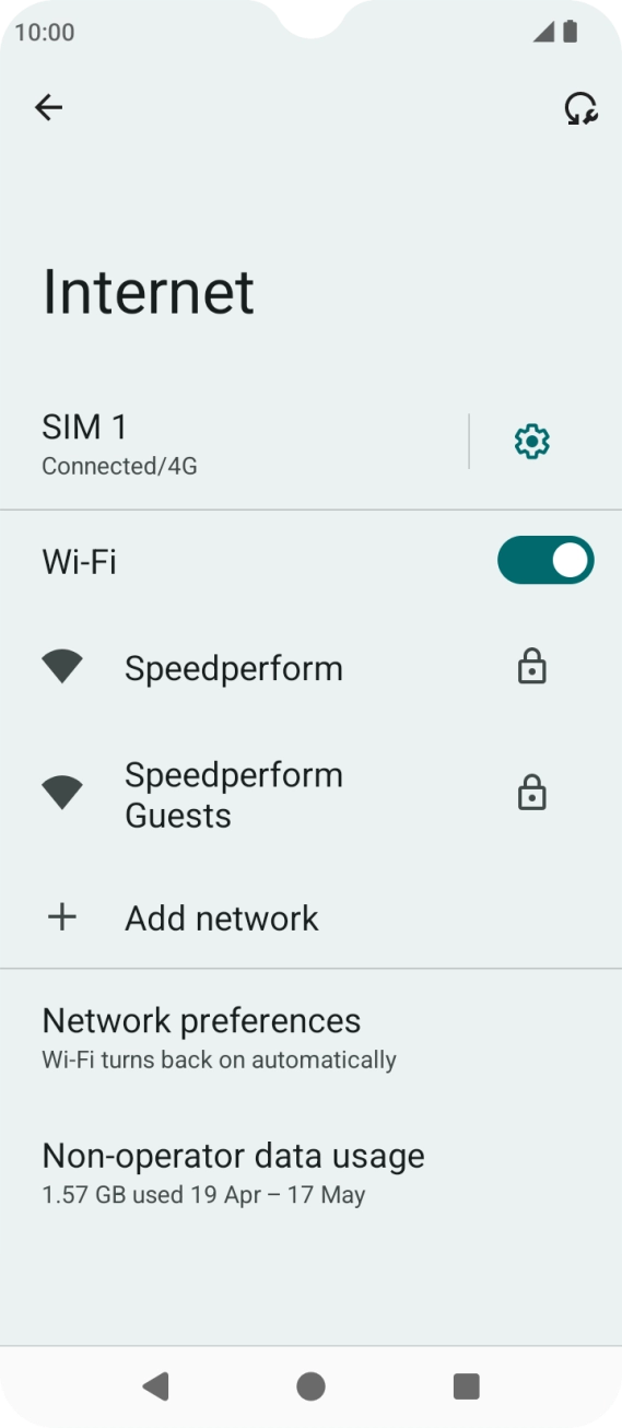 Press the required WiFi network.