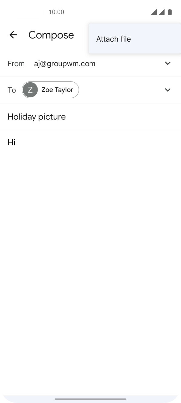 Press Attach file and go to the required folder.