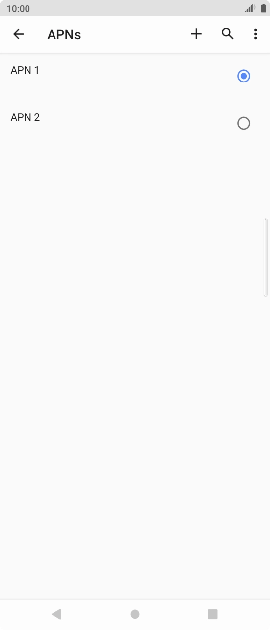 Press the field next to the data connection to activate it. Press the field next to the data connection to activate it.