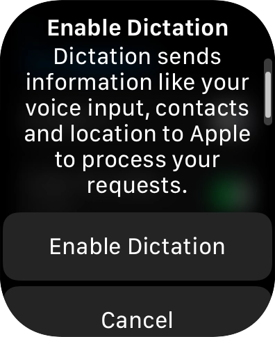 Press Enable Dictation.
