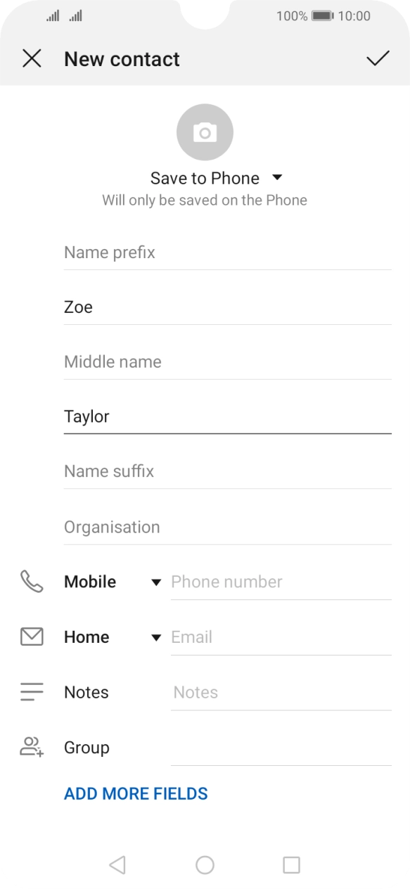 Press Phone number and key in the required phone number.