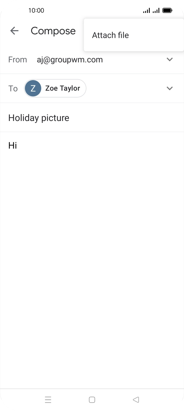 Press Attach file and go to the required folder. Press Attach file and go to the required folder.