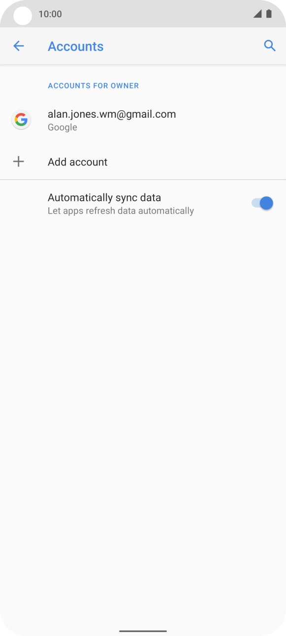 Press Add account. Press Add account.