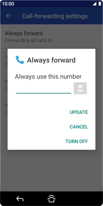 Press TURN OFF.