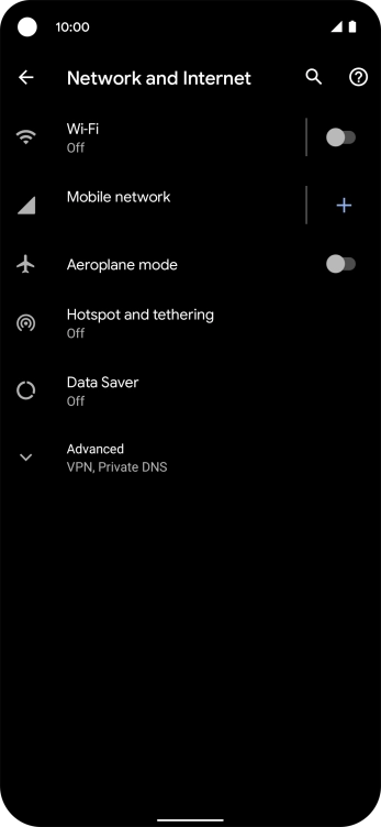 Press Hotspot and tethering.