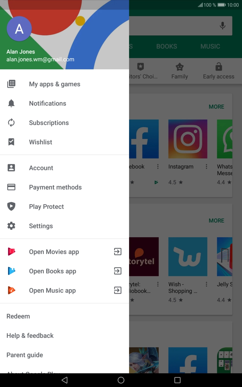 Press Settings. Press Settings.