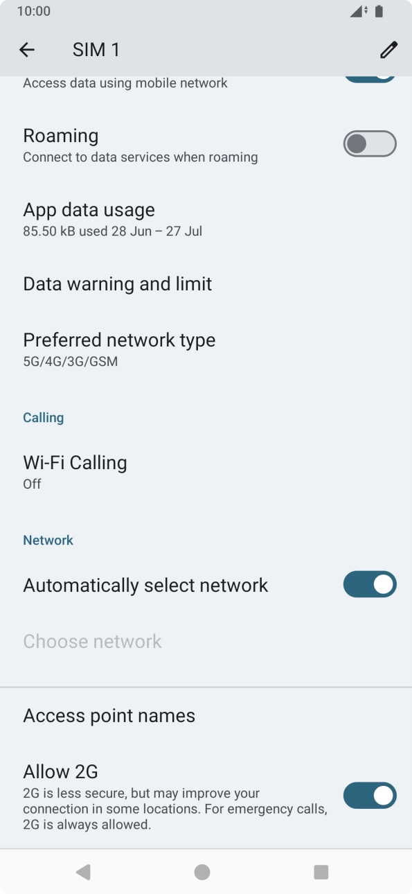 Press Access point names. Press Access point names.