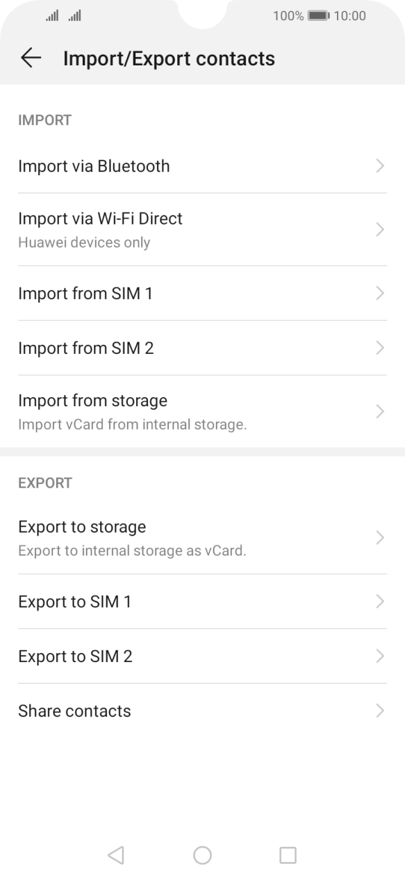 Press Import from ‹SIM›.