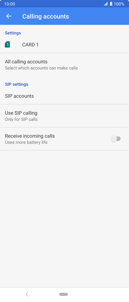 Press the name of the SIM.