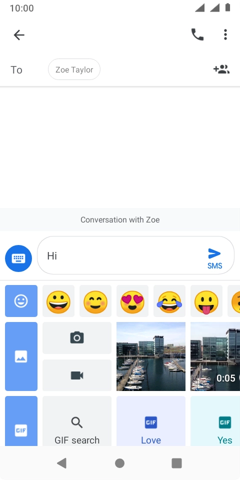Press the picture icon. Press the picture icon.