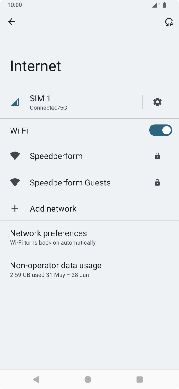 Press the required WiFi network.