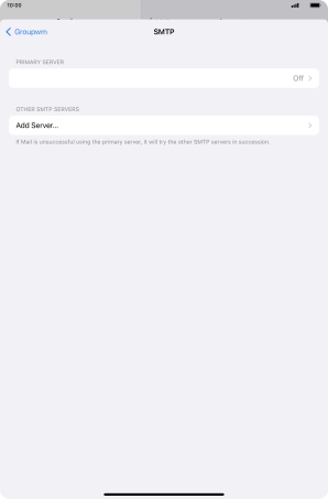 Press the field below 'PRIMARY SERVER'.