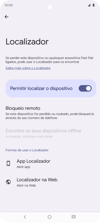 Prima a tecla de início para terminar e voltar ao ecrã inicial.
