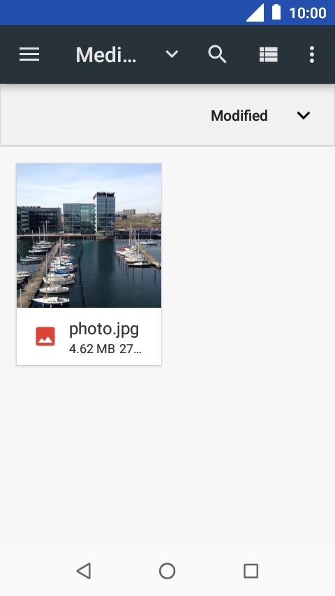 Go to the required folder and press the required picture.