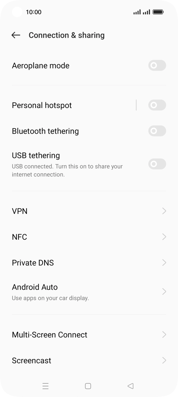 Press Personal hotspot. Press Personal hotspot.