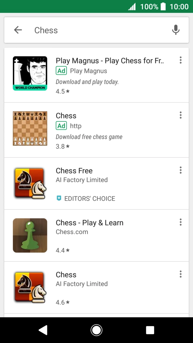 Press the required app.