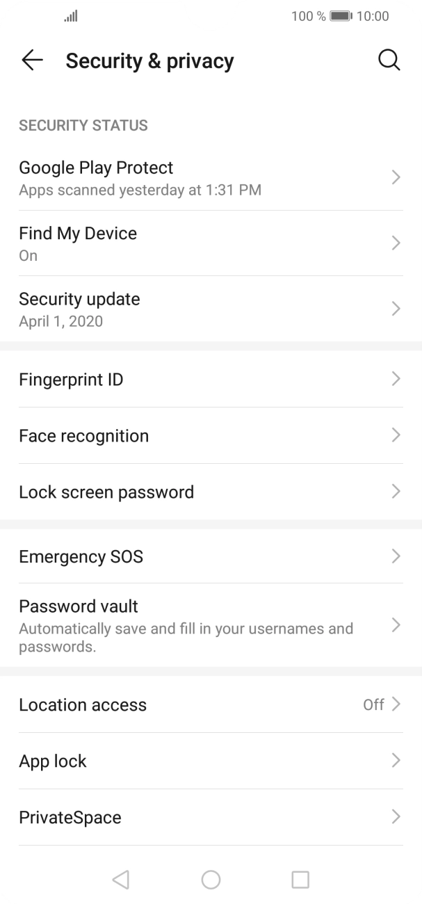 Press Fingerprint ID.