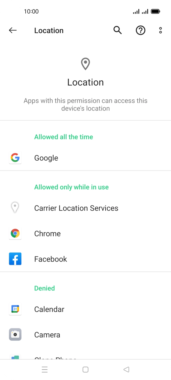 Press the required app. Press the required app.