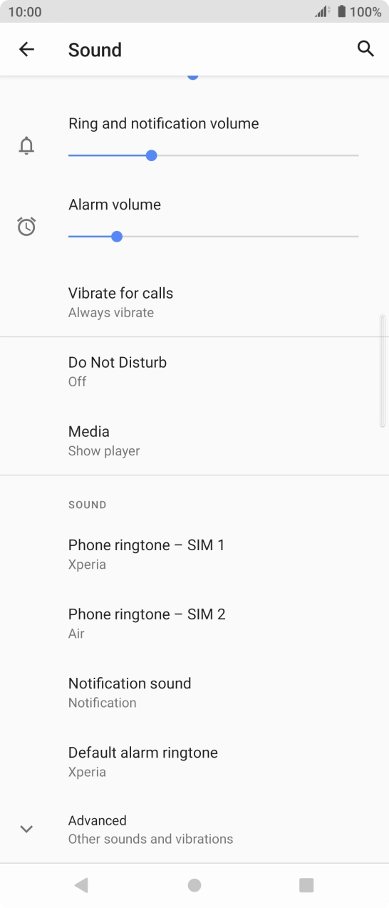 Press Phone ringtone - ‹SIM› .