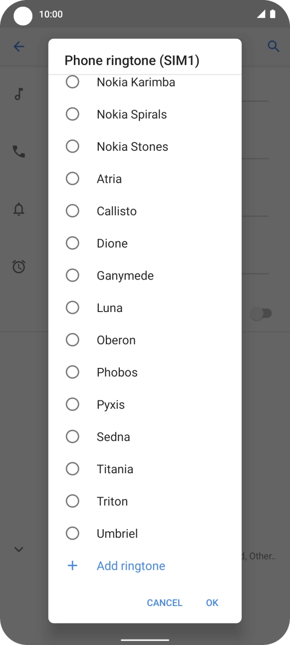 Press Add ringetone.