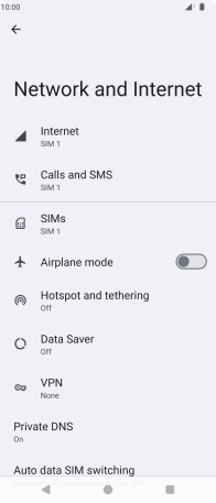 Press Hotspot and tethering.