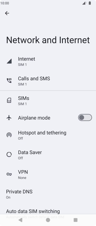 Press Hotspot and tethering.