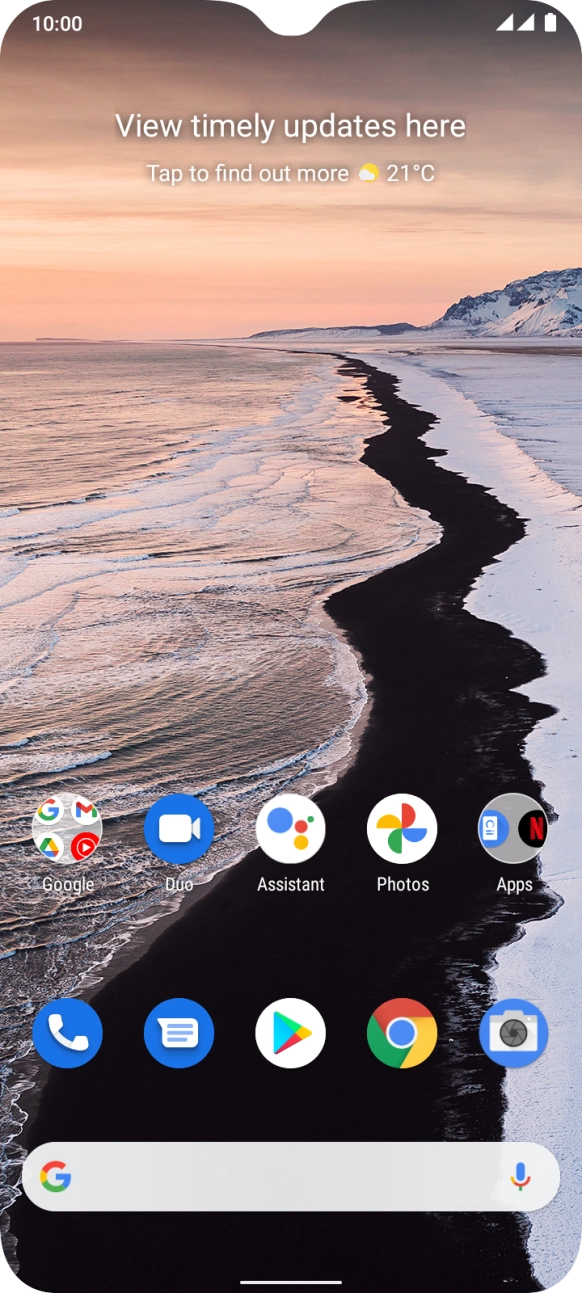 Slide your finger downwards starting from the top of the screen. Slide your finger downwards starting from the top of the screen.