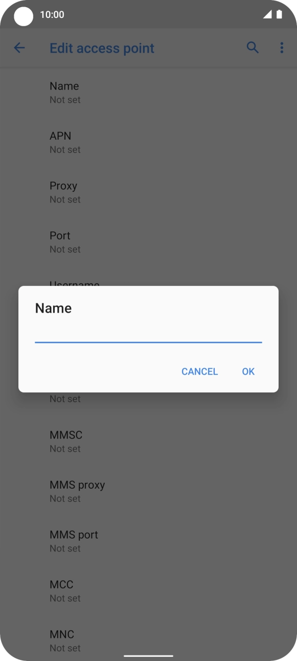 Key in O2 UK Internet and press OK.
