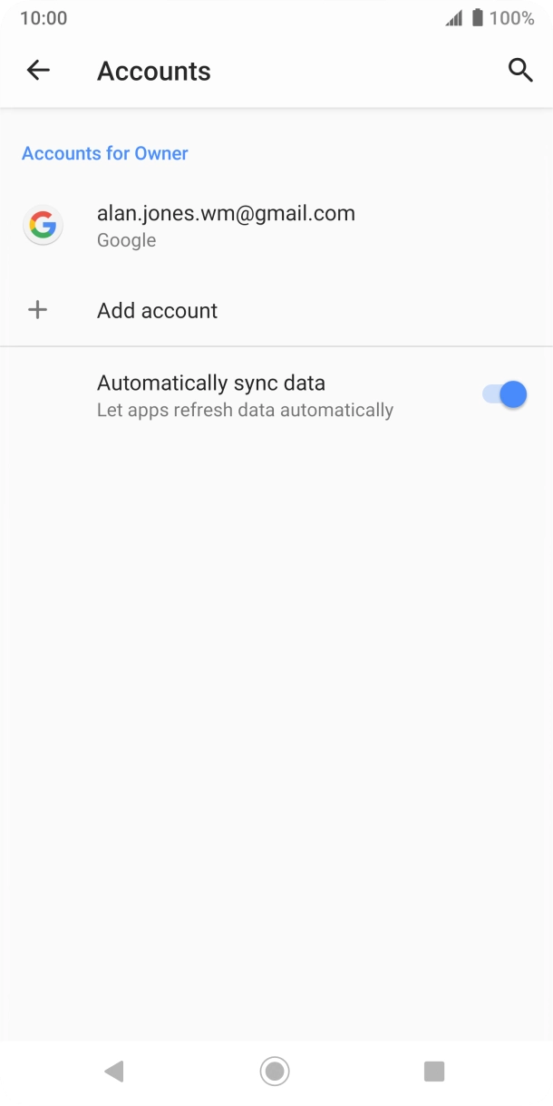 Press Add account. Press Add account.