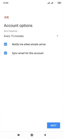 Press the drop down list below 'Sync frequency'.