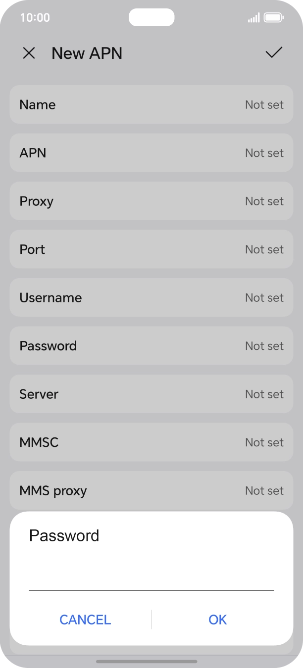 Key in password and press OK.