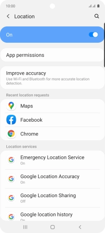 Press Google Location Accuracy.