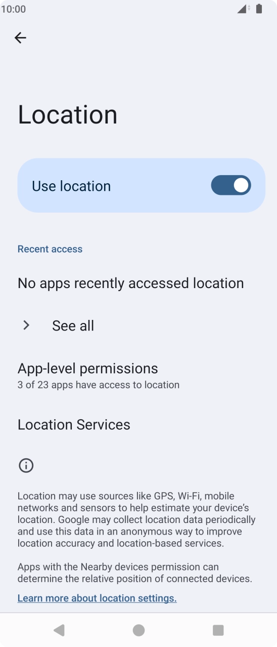 Press App-level permissions. Press App-level permissions.