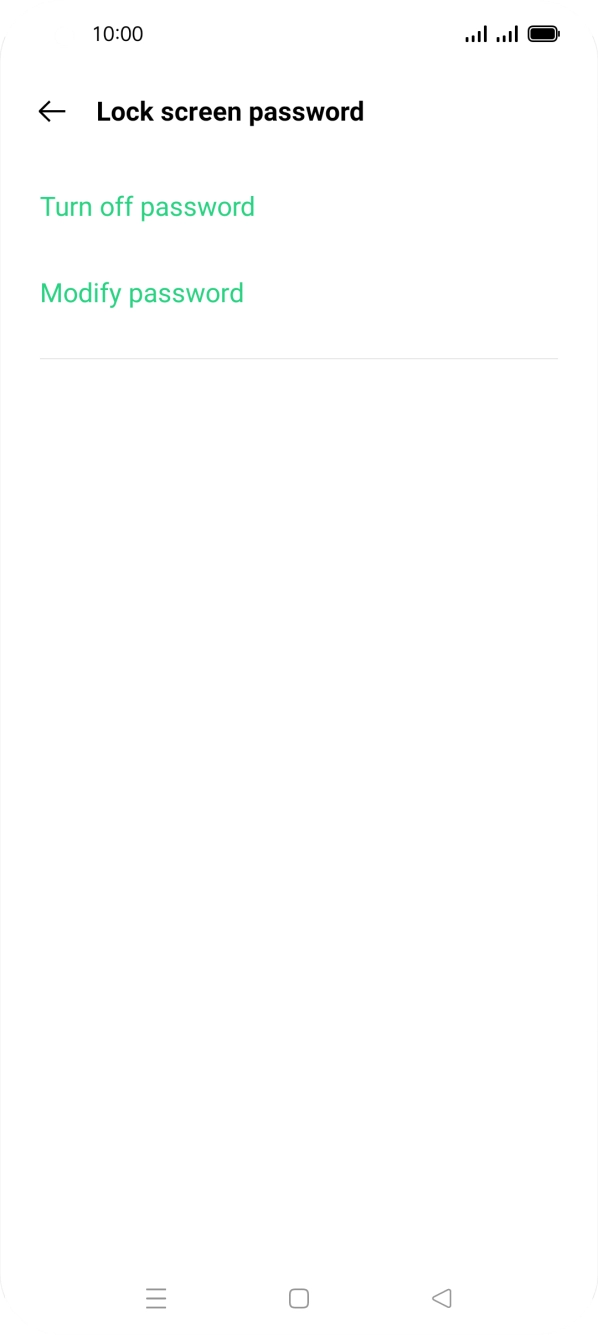 Press Turn off password.