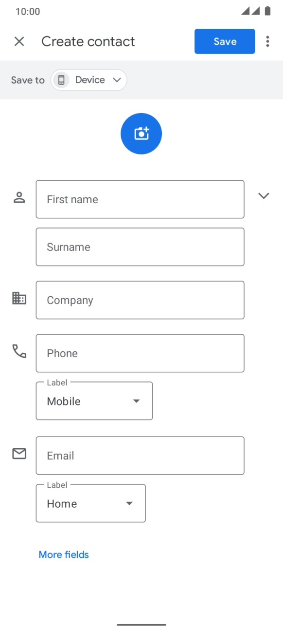 Press First name and key in the required first name.
