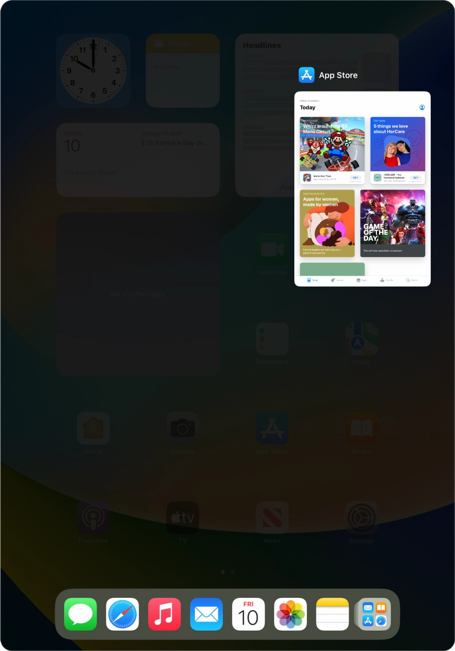 Slide upwards on the required application to end it. Slide upwards on the required application to end it.