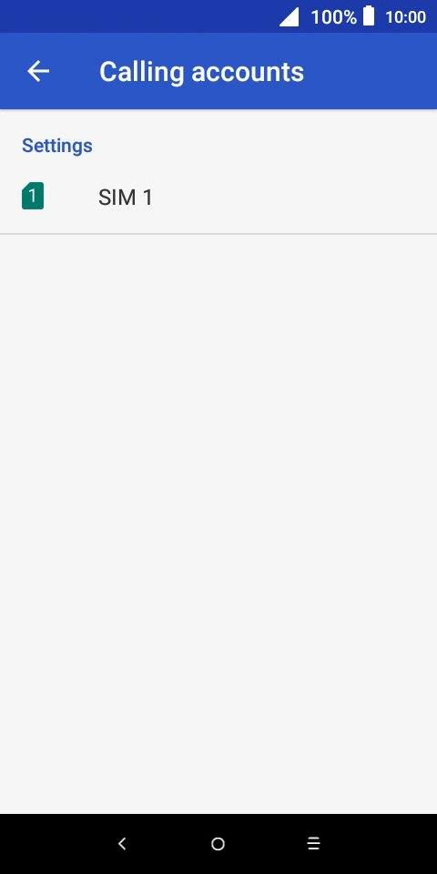 Press the name of the SIM. Press the name of the SIM.