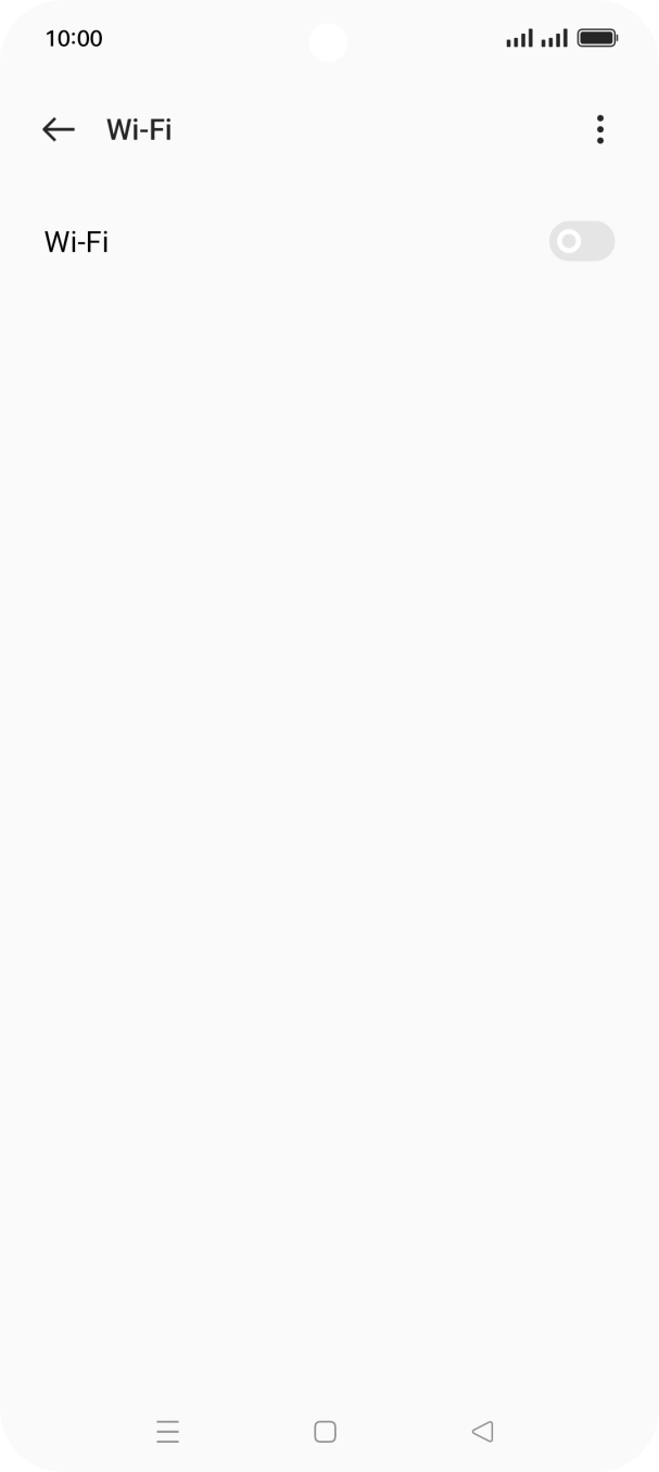 Press the indicator next to 'Wi-Fi' to turn on the function. Press the indicator next to 'Wi-Fi' to turn on the function.