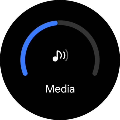 Slide the circle to select the required volume.