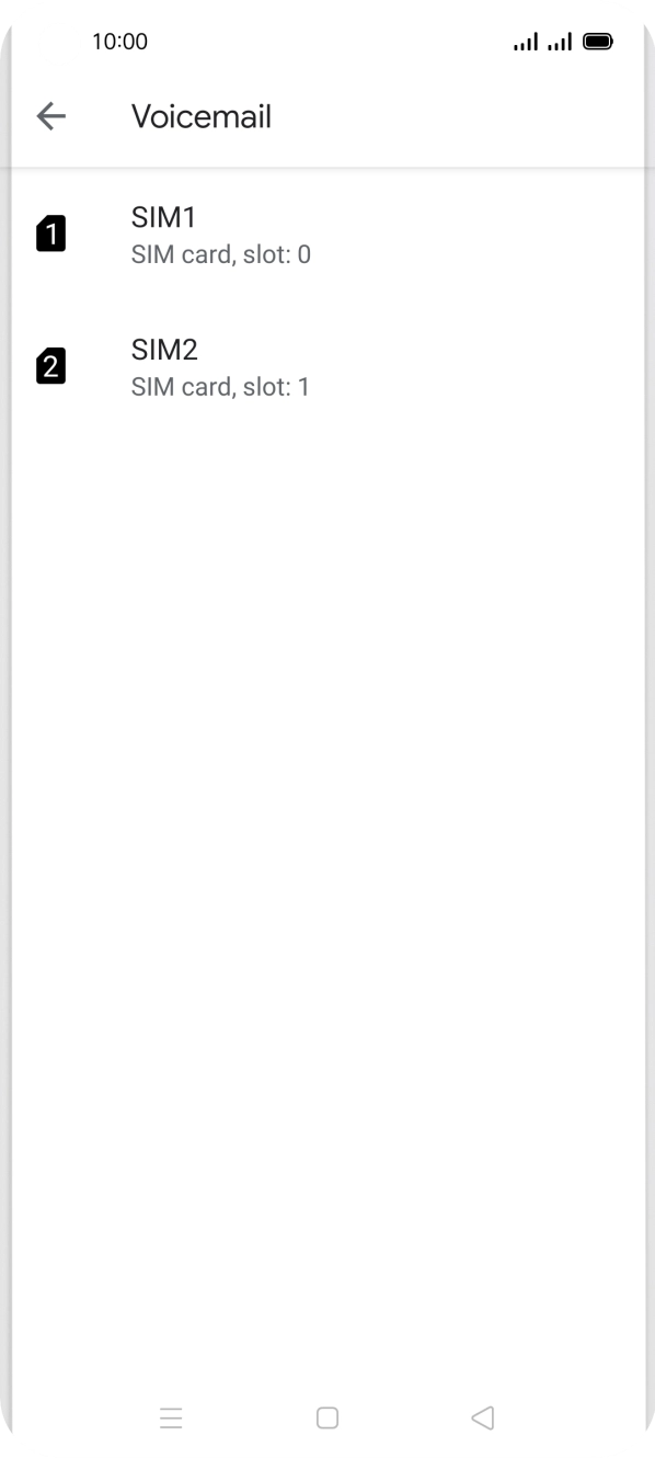 Press the required SIM.