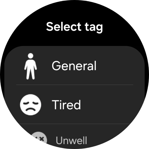 Press the required setting.