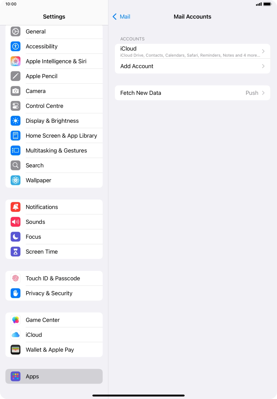 Press Add Account. Press Add Account.