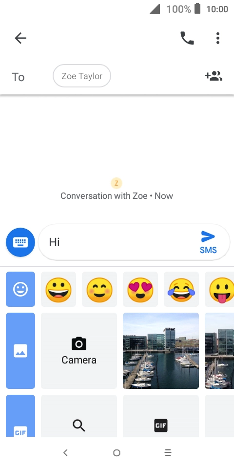 Press the picture icon.