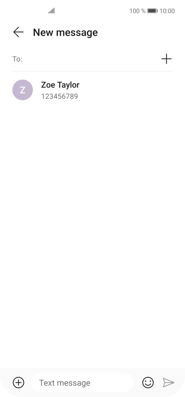 Press the field next to 'To' and key in the first letters of the recipient's name. Press the field next to 'To' and key in the first letters of the recipient's name.