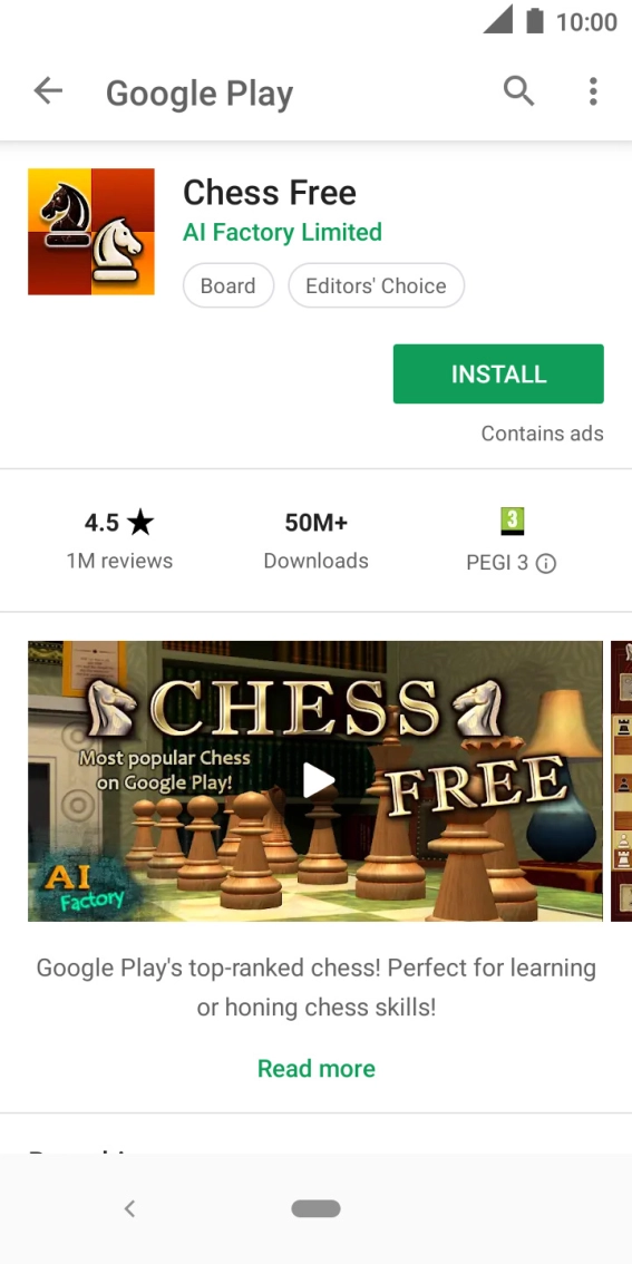 Press INSTALL and follow the instructions on the screen to install the app.